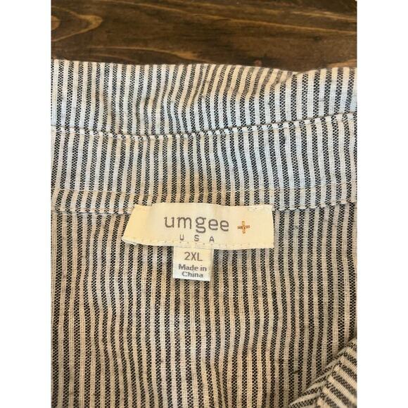 Umgee Nautical Cottage Core Tunic Top Women 2XL Lace Dainty Soft Loose Comfy - Picture 2 of 8